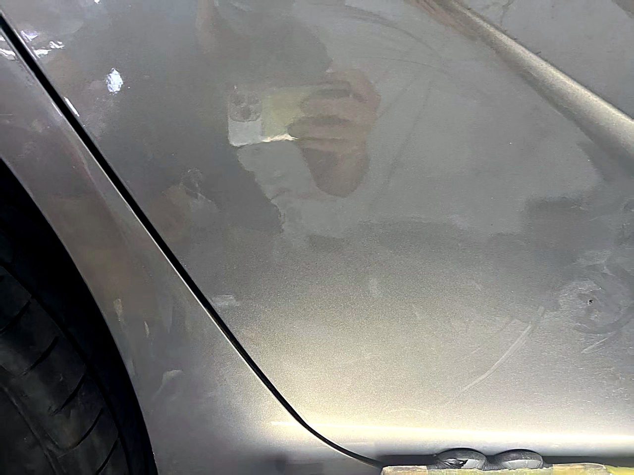 修复后平整反光
